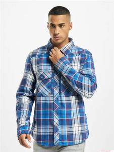 klassisches Brandit Checkshirt Flanell-Hemd Herren Holzfäller-Hemd Langarm B4002 Navy/Schwarz