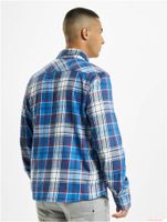 klassisches Brandit Checkshirt Flanell-Hemd Herren Holzfäller-Hemd Langarm B4002 Navy/Schwarz