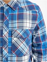klassisches Brandit Checkshirt Flanell-Hemd Herren Holzfäller-Hemd Langarm B4002 Navy/Schwarz