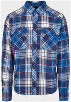 klassisches Brandit Checkshirt Flanell-Hemd Herren Holzfäller-Hemd Langarm B4002 Navy/Schwarz