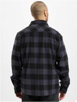 klassisches Brandit Checkshirt Flanell-Hemd Herren Holzfäller-Hemd Langarm B4002 Schwarz Grau