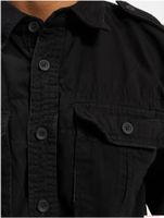 klassisches Brandit Vintage Langarm-Hemd Herren Shirt im Used Look Longsleeve B9373 Schwarz