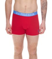 Paquete de 4 bóxers para hombre U.S. POLO ASSN., ropa interior transpirable de algodón 011601_US16133_02 999 Azul oscuro/Azul claro/Rojo