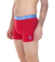 Paquete de 4 bóxers para hombre U.S. POLO ASSN., ropa interior transpirable de algodón 011601_US16133_02 999 Azul oscuro/Azul claro/Rojo