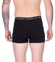 6er Sparpack Kappa Herren Boxershorts mit Marken Schriftzug und Logo Unterhose Schwarz/Violett Schwarz/Hellgrau