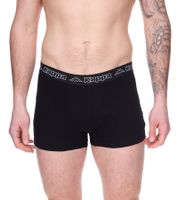 6er Sparpack Kappa Herren Boxershorts mit Marken Schriftzug und Logo Unterhose Schwarz/Violett Schwarz/Hellgrau
