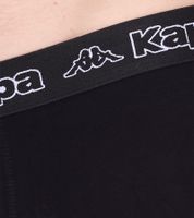 6er Sparpack Kappa Herren Boxershorts mit Marken Schriftzug und Logo Unterhose Schwarz/Violett Schwarz/Hellgrau