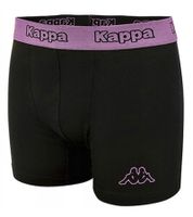 6er Sparpack Kappa Herren Boxershorts mit Marken Schriftzug und Logo Unterhose Schwarz/Violett Schwarz/Hellgrau