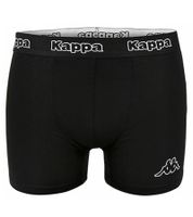 6er Sparpack Kappa Herren Boxershorts mit Marken Schriftzug und Logo Unterhose Schwarz/Violett Schwarz/Hellgrau