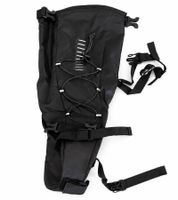 Waterproof bicycle saddle bag with welded seams – approx. 6L total capacity – Black (A0001293)