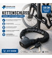 Candado de cadena para bicicleta con 2 llaves, accesorio para bicicleta, aprox. 120 cm, A0008346, negro