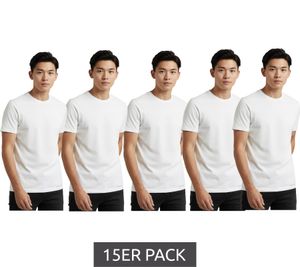 15er Sparpack hochwertige SCOTCH & SODA Crew Neck Herren Unterziehshirt Basic-Shirt T-Shirt Baumwoll-Shirt SSFA25M2312806 100 Weiß