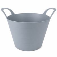 Pratica bacinella universale/flexi da 30 litri con maniglie ergonomiche per il trasporto, adatta anche come cesto da giardino/cesto per la biancheria, dimensioni approssimative: 54 x 42 x 36 cm - Colore non disponibile