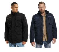 Veste de terrain Brandit M65 Giant, robuste et élégante, idéale pour la mi-saison. Veste en coton avec capuche, référence B3101, coloris noir ou bleu marine.