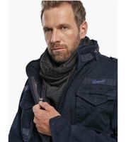Veste de terrain Brandit M65 Giant, robuste et élégante, idéale pour la mi-saison. Veste en coton avec capuche, référence B3101, coloris noir ou bleu marine.
