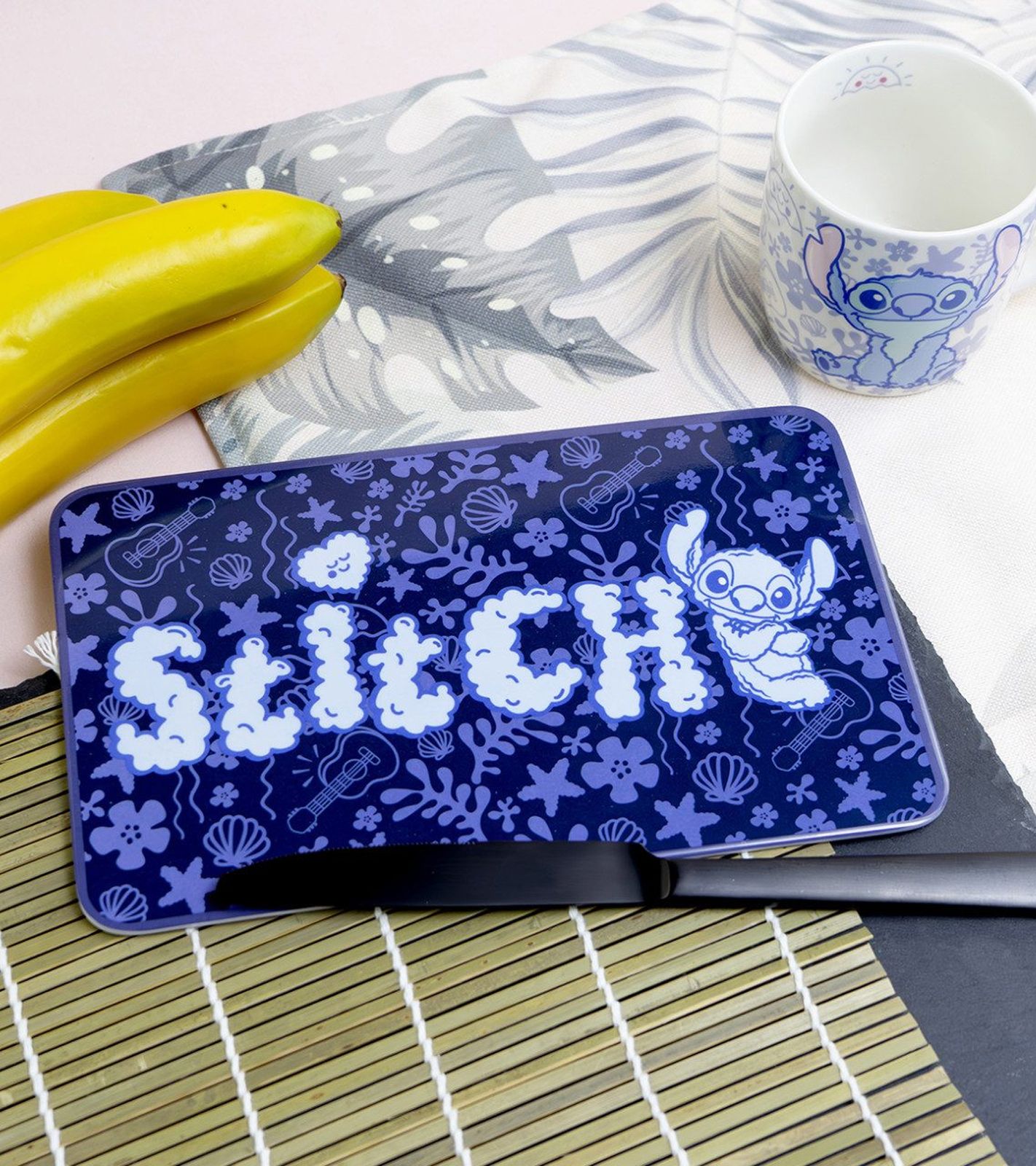 Stitch Frühstücksbrettchen tropisches Design Melamin 23,5 cm