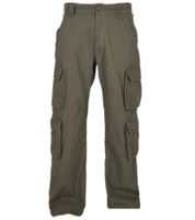 Durable Brandit Pure Vintage Men's Cotton Cargo Trousers – Outdoor & Work Pants with 8 Pockets (Olive Green, Black, or Camouflage)