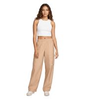 Stylish NIKE women's woven cargo pants with patch pockets – casual trousers in light grey or beige