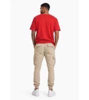 Comfortable URBAN CLASSICS men's cargo trousers made of pure cotton (320 g/m²) – ideal for everyday wear; available in grey, beige, khaki, or brown