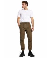 Comfortable URBAN CLASSICS men's cargo trousers made of pure cotton (320 g/m²) – ideal for everyday wear; available in grey, beige, khaki, or brown
