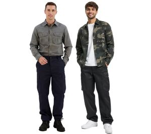 Stylish Brandit Cargo Trousers – Outdoor/Everyday Pants with Cargo Pockets (Dark Blue or Black)