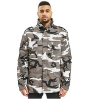 klassische Build Your Brand M65 Herren US-Feldjacke mit separater Innenjacke Baumwoll-Jacke in Navy-Blau, Grau/Schwarz/Weiß, Oliv-Grün und Schwarz 