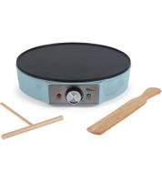 giles & posner Crepes-Maker mit Antihaft-Kochfläche Crêpes-Maschine einstellbarer Temperaturregler 1000W EK6223GSBLVDE Blau