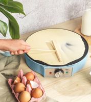 giles & posner Crepes-Maker mit Antihaft-Kochfläche Crêpes-Maschine einstellbarer Temperaturregler 1000W EK6223GSBLVDE Blau