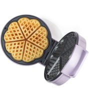 giles & posner Herz-Waffeleisen mit einstellbarer Temperaturregelung Herz-Waffelautomat PFAS-freie Antihaftbeschichtung 750W EK6701GSPPVDE Lila