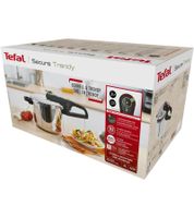 Tefal Secure Trendy Schnellkochtopf 6L mit 2-Stufen-Garregler Intensivstufe 117°C Schonstufe 112°C Induktions-Kapselboden für alle Herdarten Edelstahl-Top P2580703 Silber