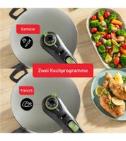 Tefal Secure Trendy Schnellkochtopf 6L mit 2-Stufen-Garregler Intensivstufe 117°C Schonstufe 112°C Induktions-Kapselboden für alle Herdarten Edelstahl-Top P2580703 Silber