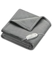 Coperta riscaldante Sanitas SHD 76 con 6 impostazioni di temperatura, morbida e confortevole, 180x130 cm, 100-110 W, grigio chiaro