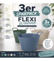 Bac flexible pratique de 30 litres avec poignées de transport ergonomiques, utilisable également comme panier de jardin ou panier à linge. Dimensions approximatives : 54 x 42 x 36 cm. Coloris non disponible.