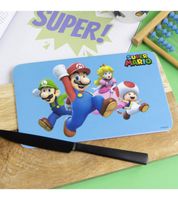 Caja de regalo de Super Mario con 9 artículos para fans: 4 vasos, 1 taza de porcelana, 3 loncheras y 1 tabla de desayuno