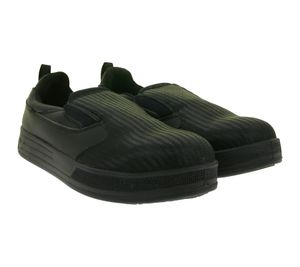 GARSPORT Auguste Low 2 S2 Herren & Damen Küchen-Sicherheits-Schuhe mit SSR-Gummieinsatz-Technologie Arbeits-Schuhe Koch-Schuhe GDS1500011 0003 Schwarz