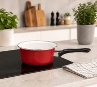 KRÜGER Enamel Gift Box with 6 Kitchen Items – 2 Cooking Pots, 2 Saucepans & 2 Enamel Mugs