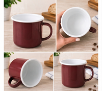 KRÜGER Enamel Gift Box with 6 Kitchen Items – 2 Cooking Pots, 2 Saucepans & 2 Enamel Mugs