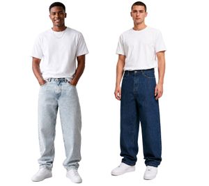 Pantalones vaqueros anchos de algodón para hombre de Modern URBAN CLASSICS – Pantalones vaqueros de pierna ancha en azul claro o azul oscuro