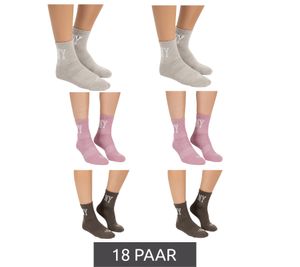 18 pares de calcetines de media caña de felpa para mujer SCOTCH & SODA, ideales para el día a día o para ocasiones formales. Tallas: 35.5-39.5. Colores: Beige, Rosa y Marrón.
