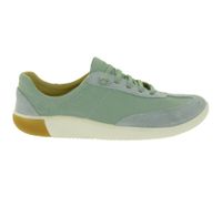 Baskets légères en cuir pour femme KEEN KNX T-Toe – Chaussures décontractées/sport avec laçage élastique (1031233 Ice Green/Birch)