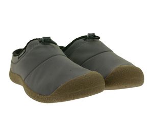 Bequeme KEEN Howser 3 Slide Herren Barfußschuhe Atmungsaktive Freizeit-Schuhe aus recyceltem Kunststoffstrick Slipper 1031048 Grau