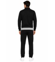 Australian Herren Lounge-Wear-Set 2-teilig Baumwoll Sweat-Jacke & Jogginghose mit Logo-Schriftzug AF67 Grau/Schwarz/Weiß