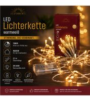 10-Pack Waterproof LICHTMOMENTE LED Wire String Lights with Timer Function – 2.2 Meters, 20 Warm White Micro-LEDs (Silver, Model 9845248)