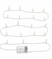 10-Pack Waterproof LICHTMOMENTE LED Wire String Lights with Timer Function – 2.2 Meters, 20 Warm White Micro-LEDs (Silver, Model 9845248)