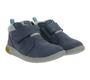 Bequeme KEEN Knx Middle Vintage Kinder Barfußschuhe Sneaker-Boots mit Eco Anti-Odor-Technologie Echtleder-Schuhe 1031243 Blau
