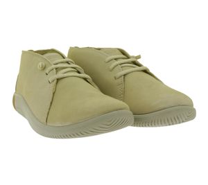 Bequeme KEEN KNX Chukka Damen Barfußschuhe aus Leder Leichte Freizeit- & Alltagsschuhe mit Schnürung 1030231 Beige