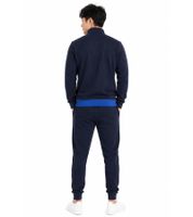 Completo da casa da uomo Australian Homewear: felpa con mezza zip in cotone e pantaloni da jogging con logo AF69 Blu scuro/Blu royal/Bianco