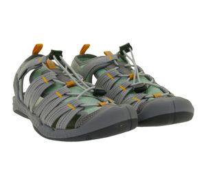 Bequeme KEEN Drift Creek H2 Damen Sandalen EVA-Innensohle mit Fußgewölbeunterstützung Sommer-Schuhe 1028557 Grau/Grün