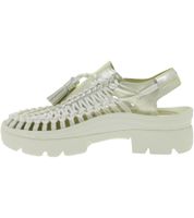 Sandalias de plataforma unisex KEEN UNEEK PLT Tassel: sandalias casuales y modernas con un innovador diseño de dos cordones 1030338 Champagne Gold/Star White