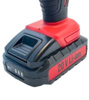 Kabelloser PUREWORK Akku-Bohrschrauber mit 2000mAh Kapazität für ausdauernde Anwendungen 20V Lithium-Ionen Akku **B-Ware – geprüft & funktionell einwandfrei** 9089086 Rot/Schwarz